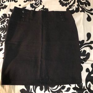 Charcoal Grey Knee-Length Skirt